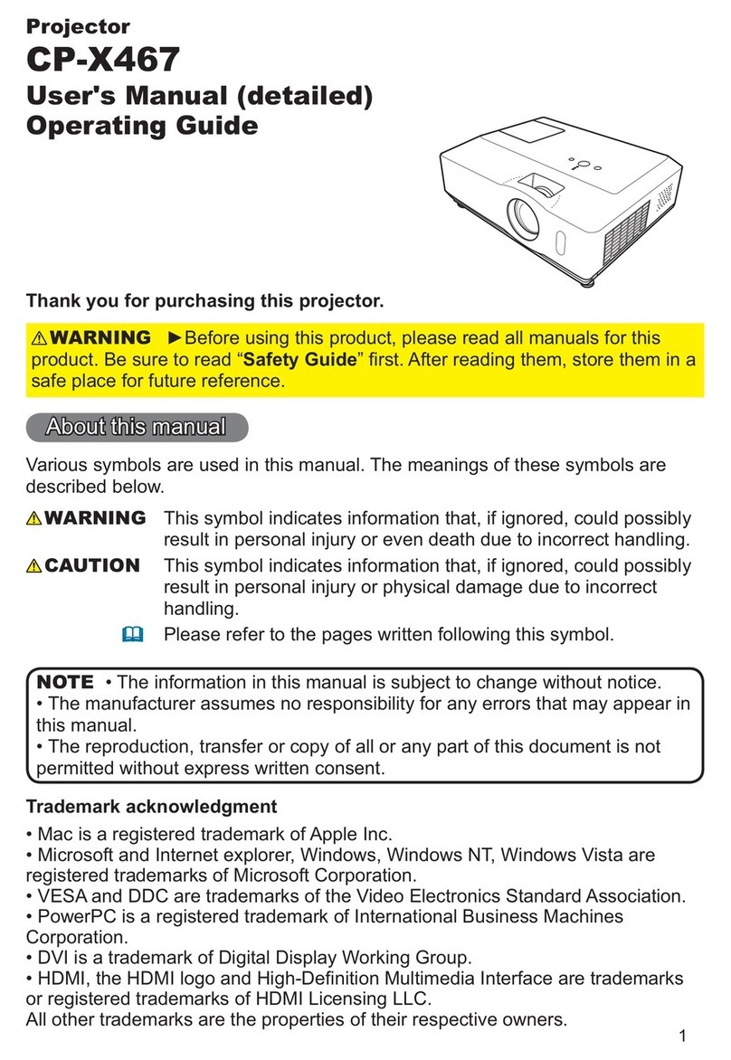 Hitachi CP-X467 User manual