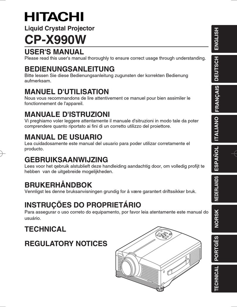 Hitachi CP-X990 User manual