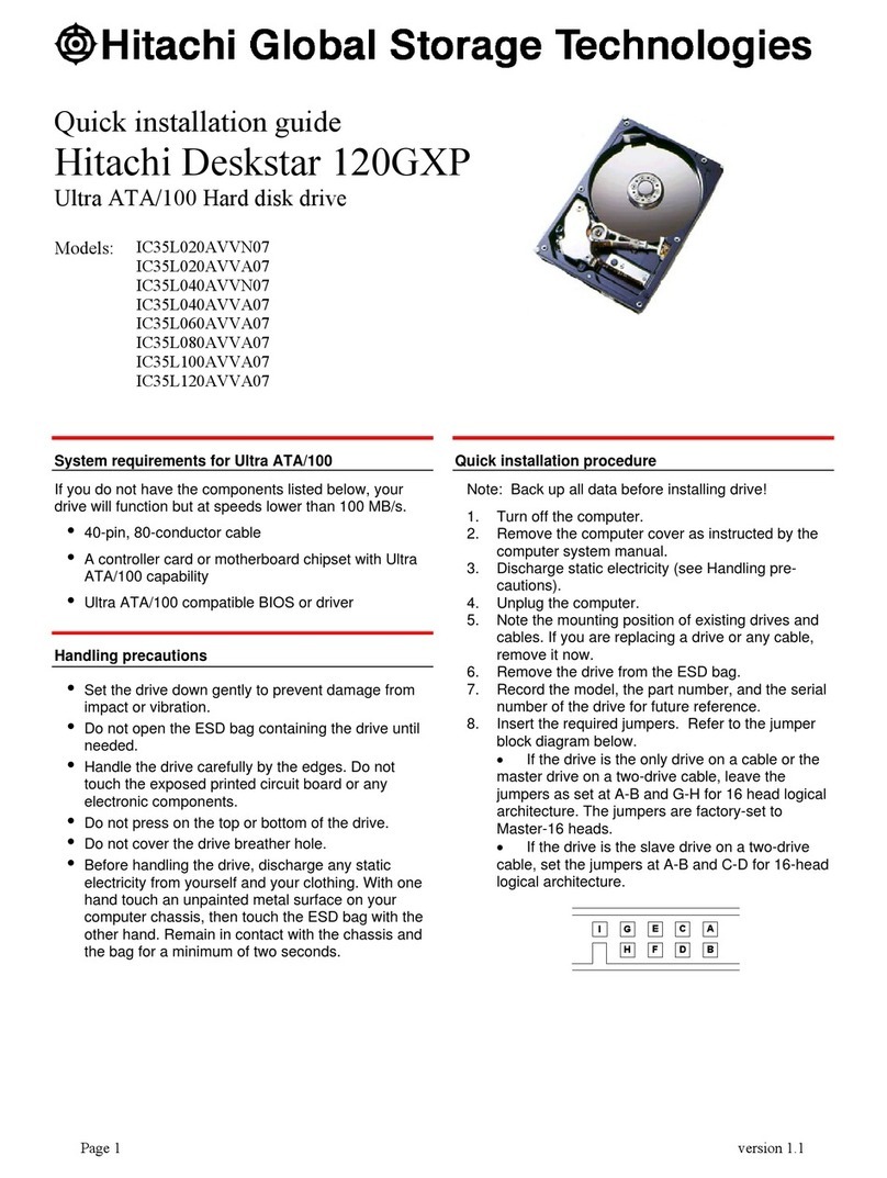 Hitachi Deskstar 120GXP User manual Hitachi Deskstar 120GXP User manual