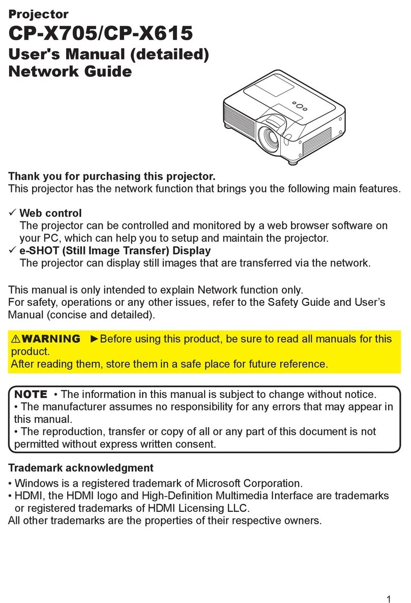 Hitachi CP-X615 series Network guide