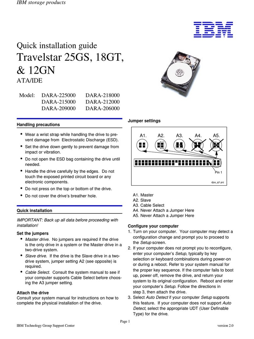 IBM DARA-206000 - Travelstar 12 GB Hard Drive User manual