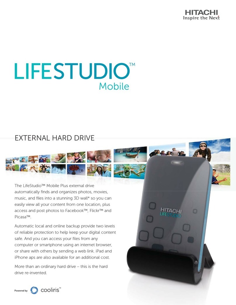 Hitachi LifeStudio Mobile Graphite 320GB User manual Hitachi LifeStudio Mobile Graphite 320GB User manual