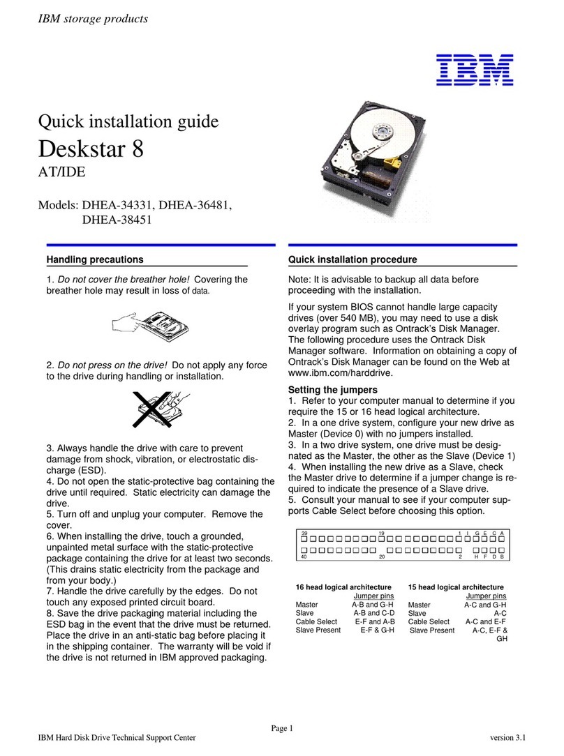 IBM Deskstar Deskstar 8 User manual