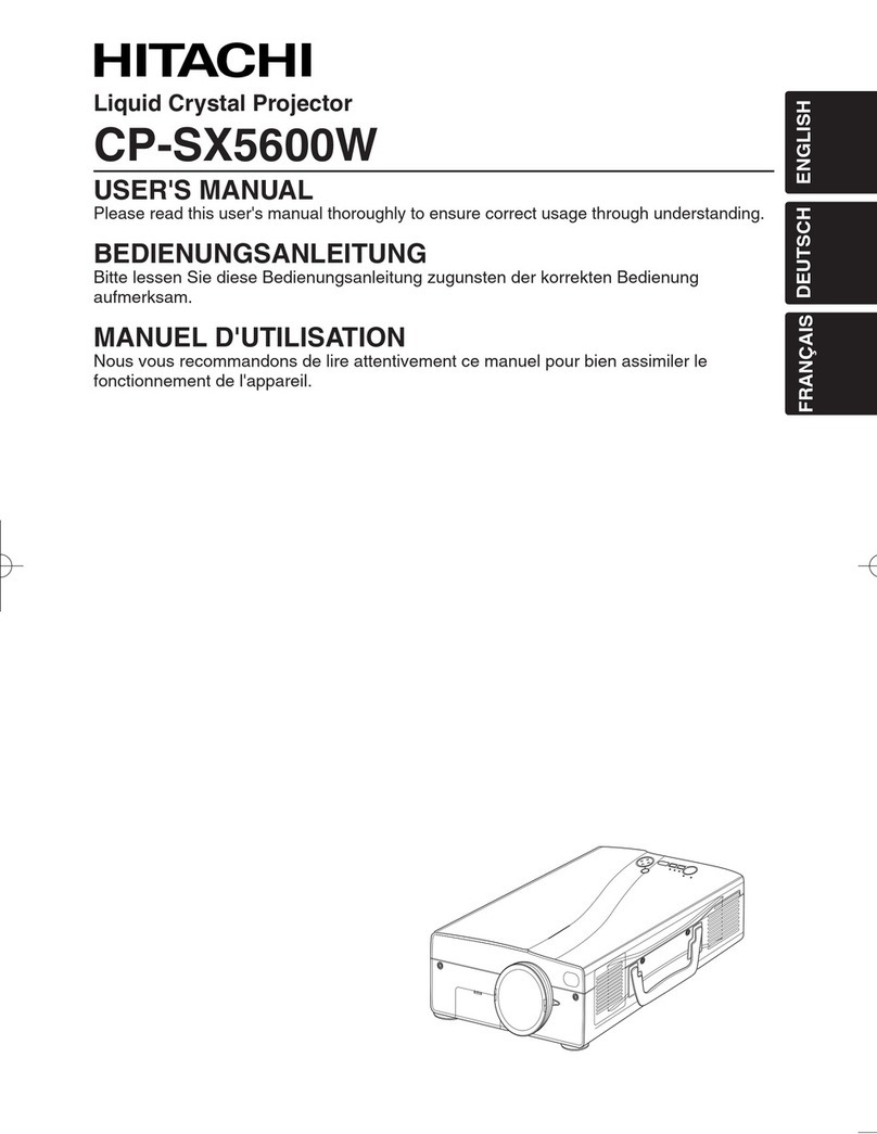 Hitachi CP-SX5600W User manual
