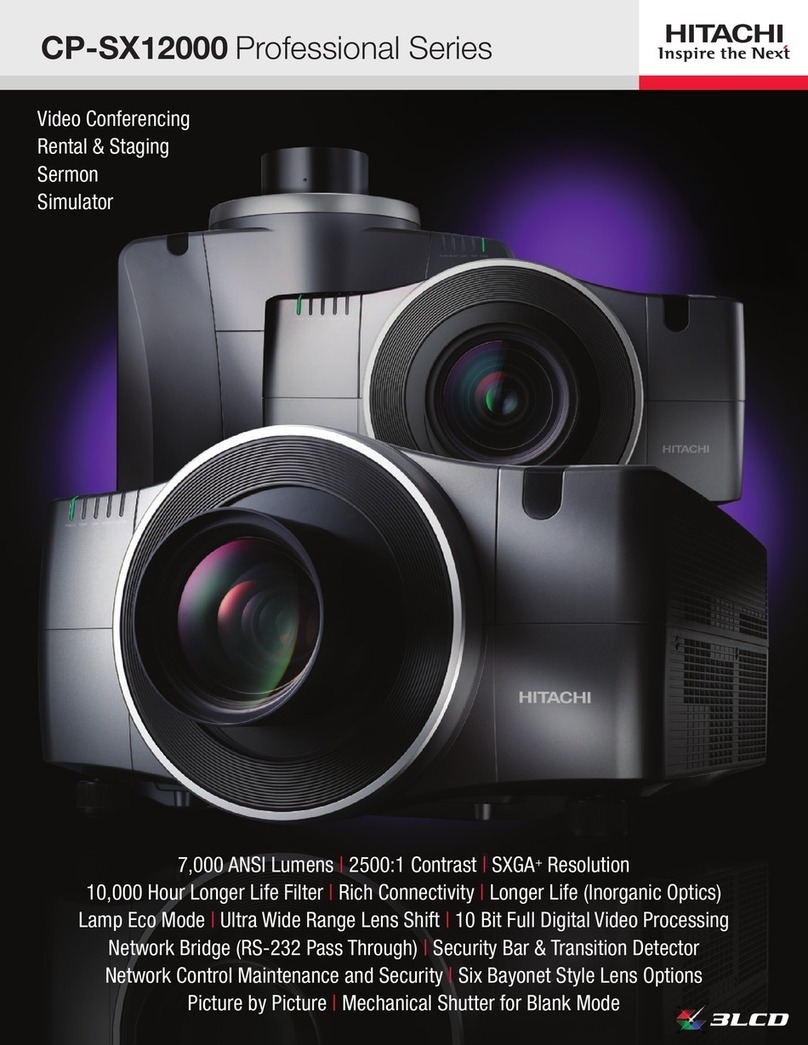 Hitachi CP-SX12000 Specifications