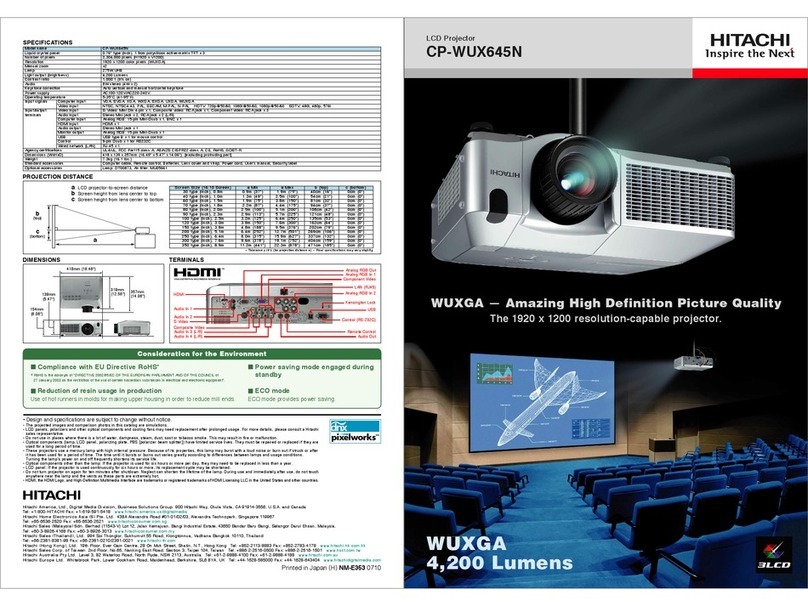 Hitachi CP-WUX645N User manual