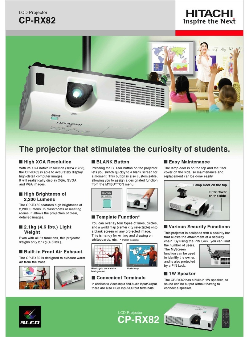 Hitachi CP-RX82 Brochure & specs