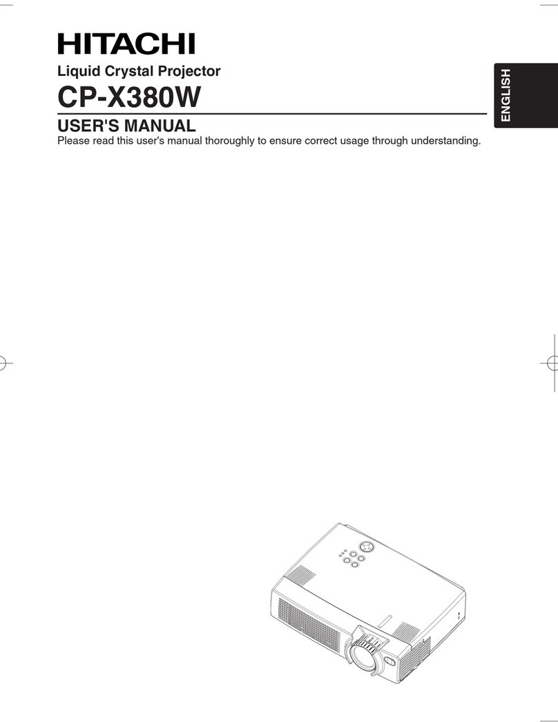 Hitachi CP-X380W User manual