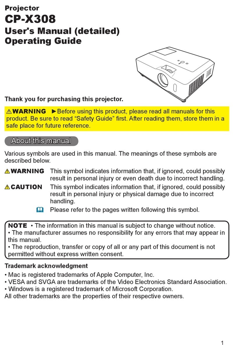 Hitachi X308 - CP XGA LCD Projector Technical Document