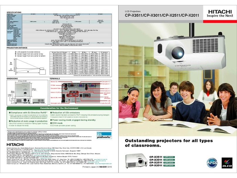 Hitachi CP-X3511 Brochure & specs