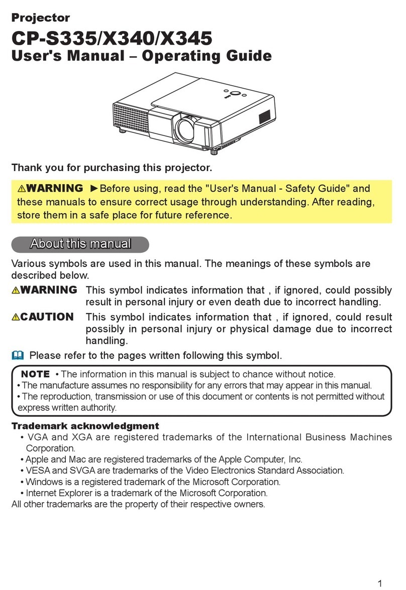 Hitachi CP-X340W User manual