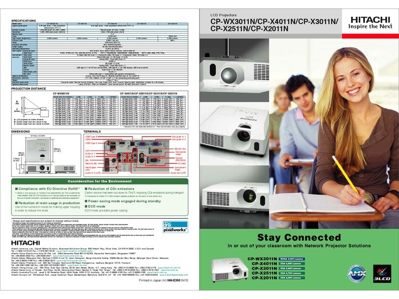 Hitachi CP-X3011N User manual Hitachi CP-X3011N User manual