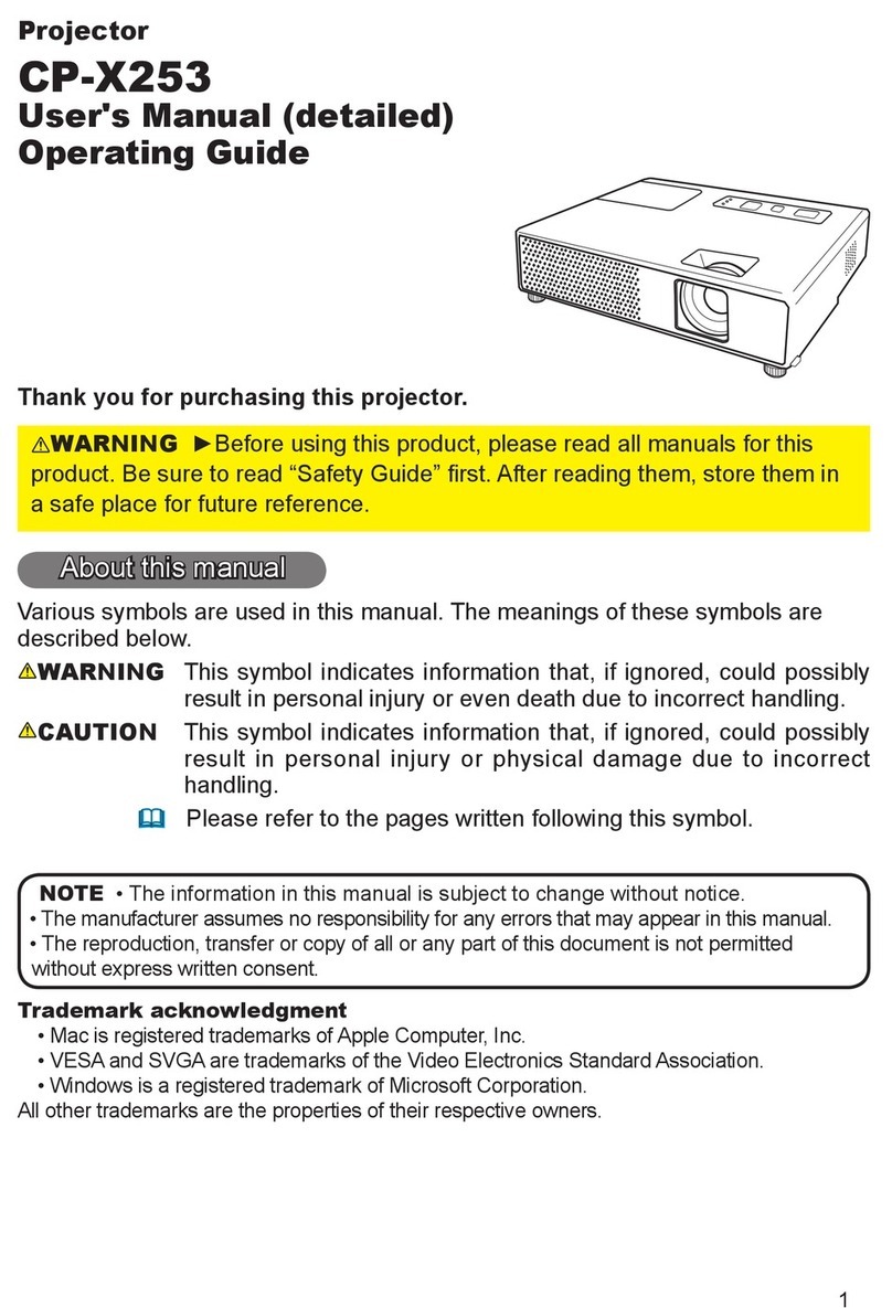 Hitachi X253 - CP XGA LCD Projector User manual