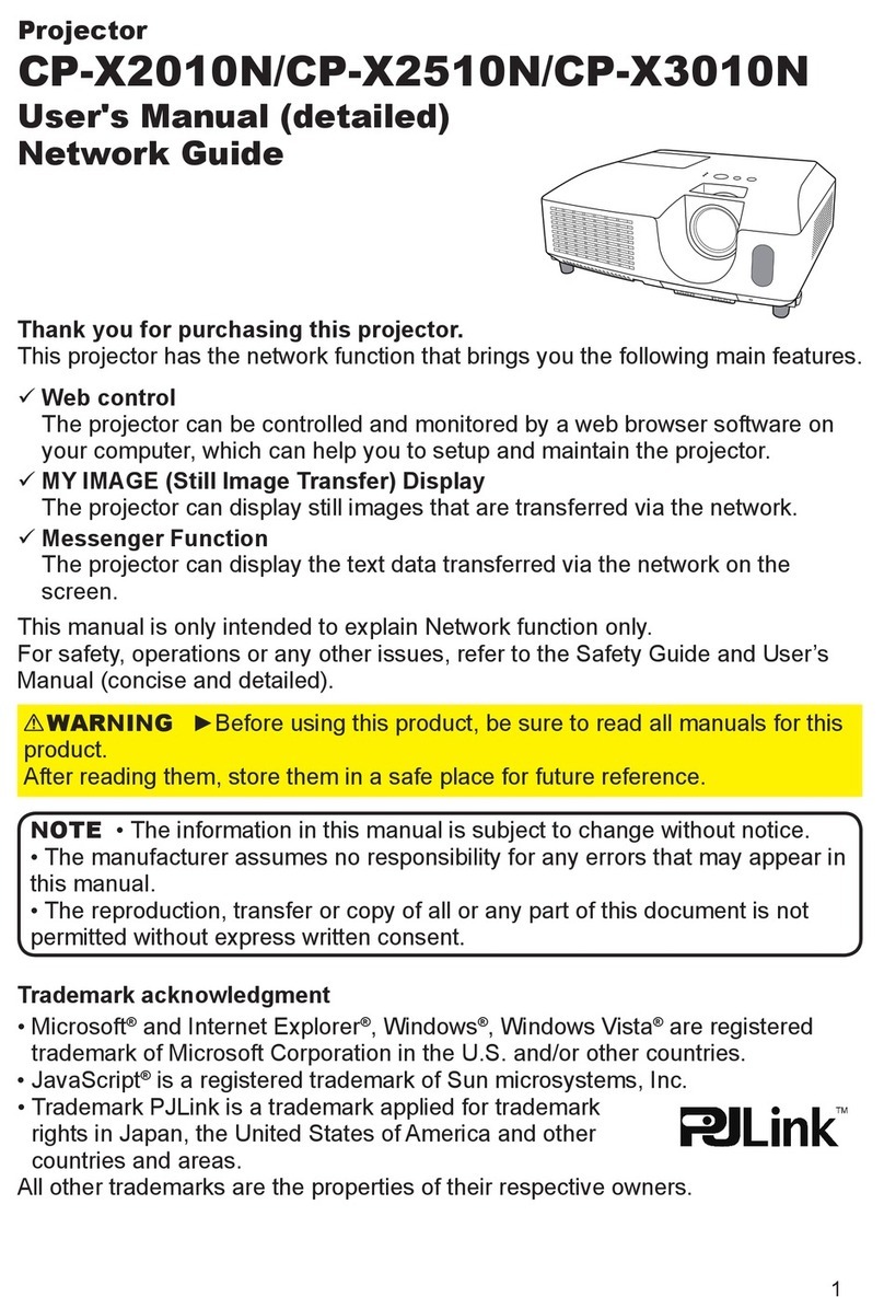 Hitachi CP-X2510N Series User manual