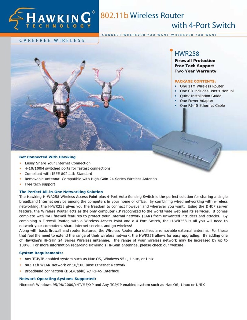 Hawking HWR258 User manual