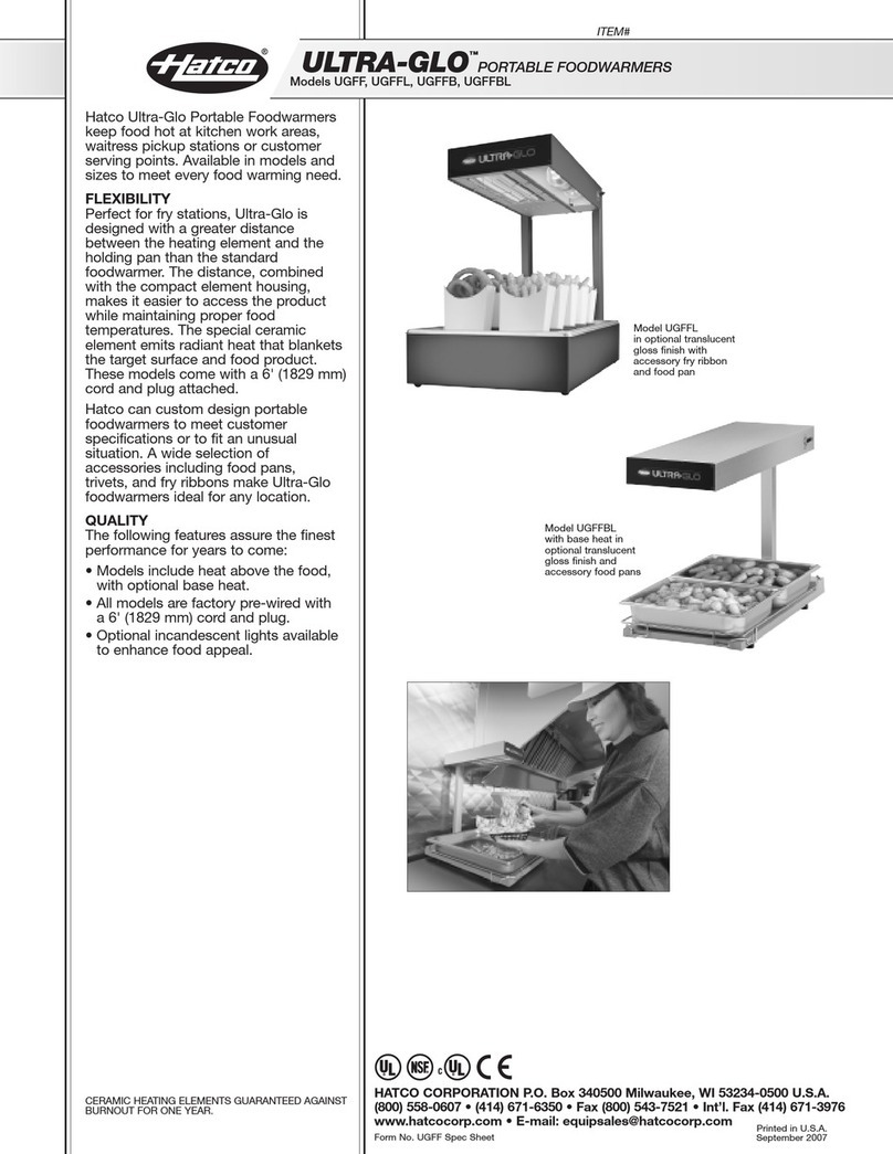 Hatco UGFFB Specifications