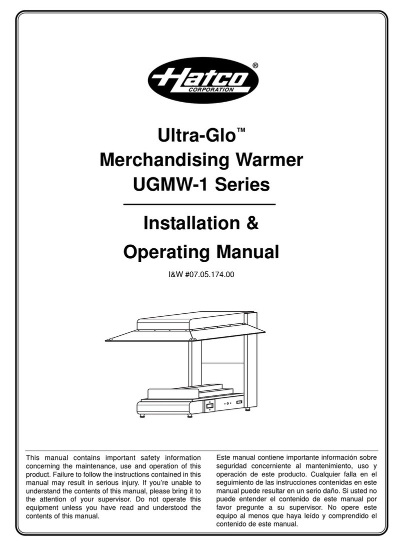 Hatco Ultra-Glo UGMW-1 User manual