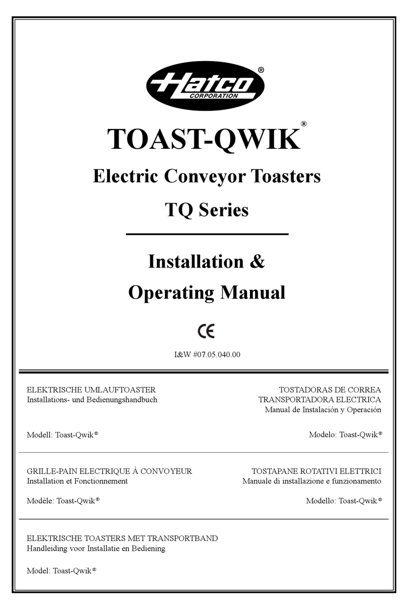 Hatco TOAST-QWIK TQ-300 User manual