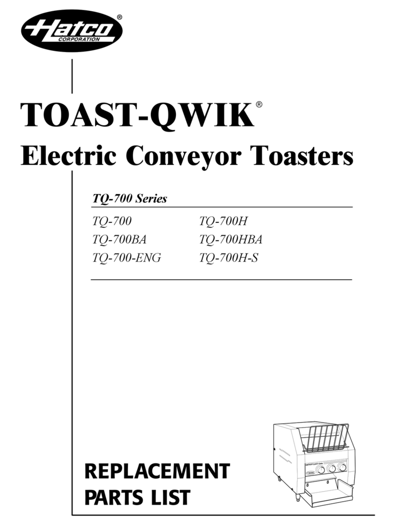 Hatco TOAST-QWIK TQ-700 Application guide