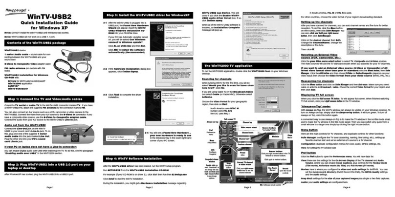 Hauppauge WinTV-USB2 User manual