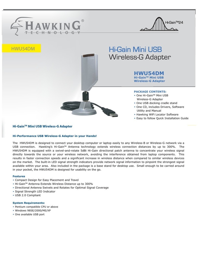 Hawking Hi-Gain HWU54DM User manual