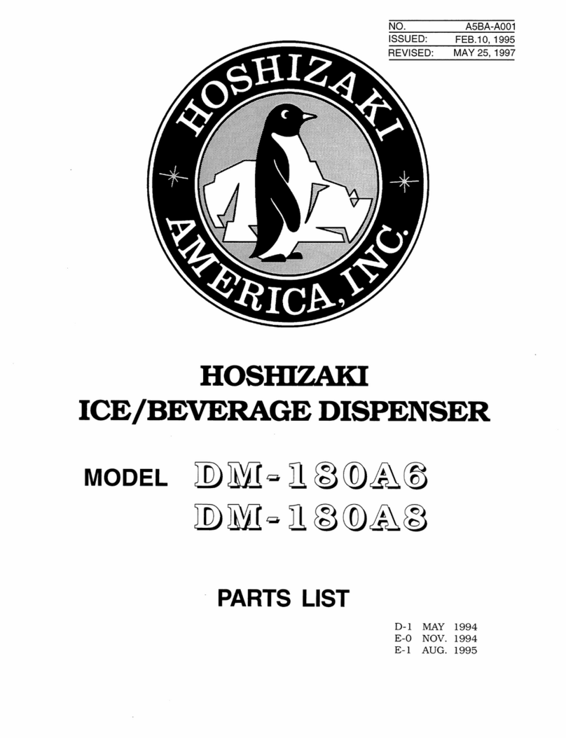 Hoshizaki DM-180A6 parts list