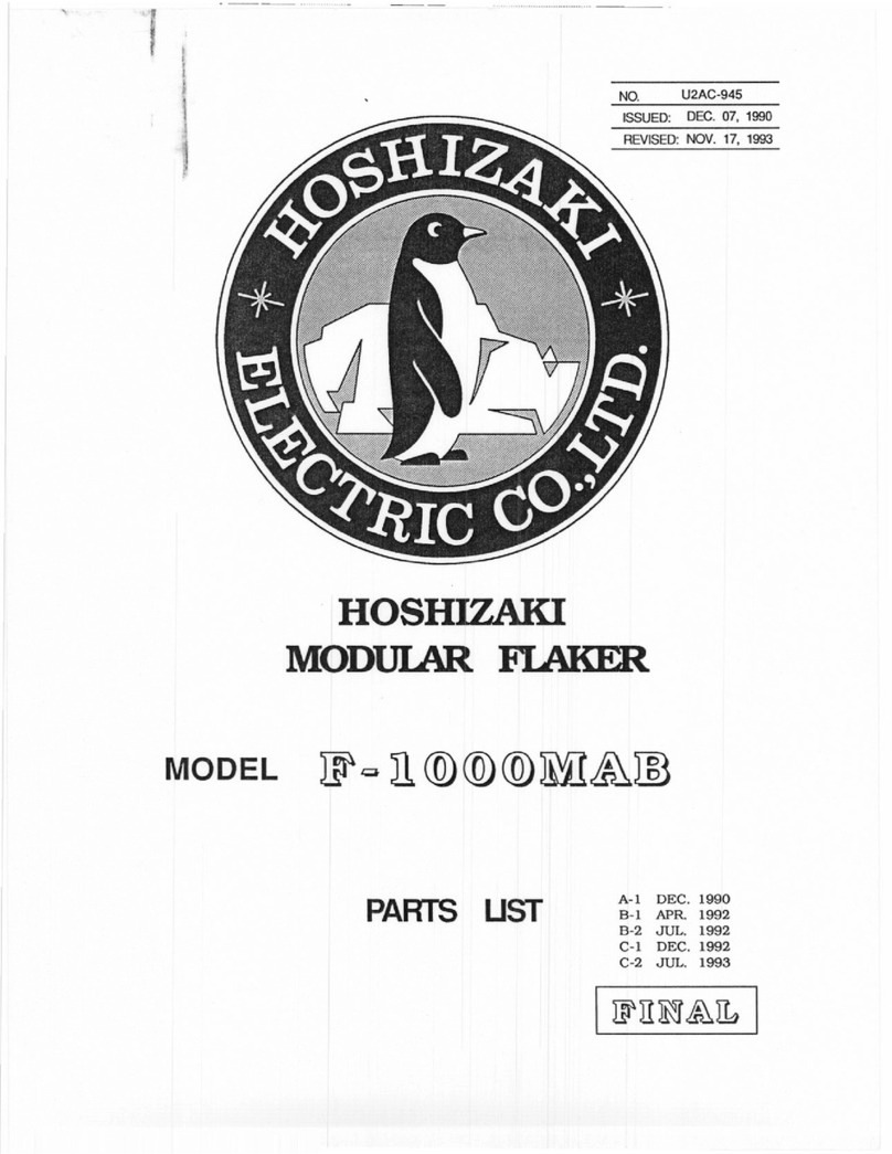 Hoshizaki F-1000MAB parts list Hoshizaki F-1000MAB parts list