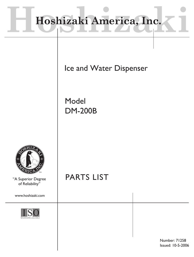 Hoshizaki DM-200B parts list