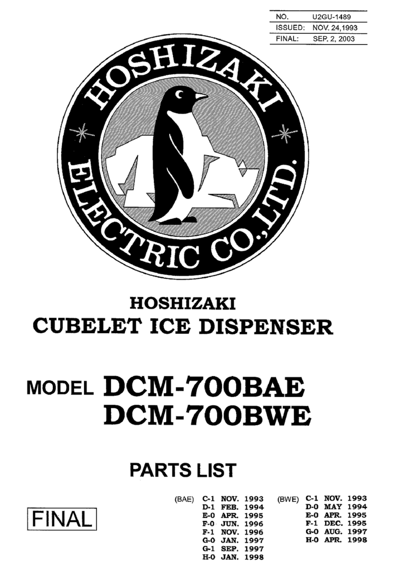 Hoshizaki DCM-700BAE parts list