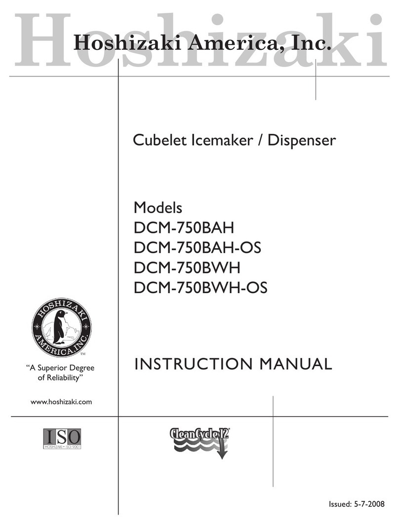 Hoshizaki CUBELET ICEMAKER/DISPENSER DCM-750BAH instruction manual