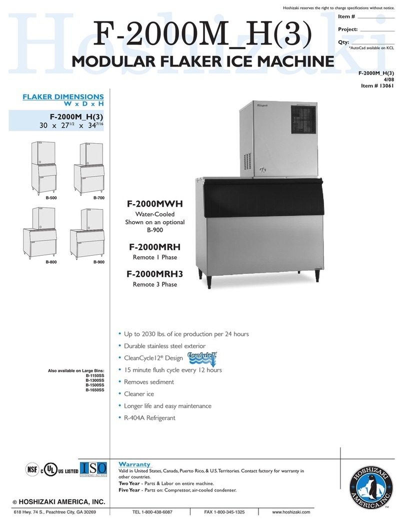 Hoshizaki F-2000MRH Specifications