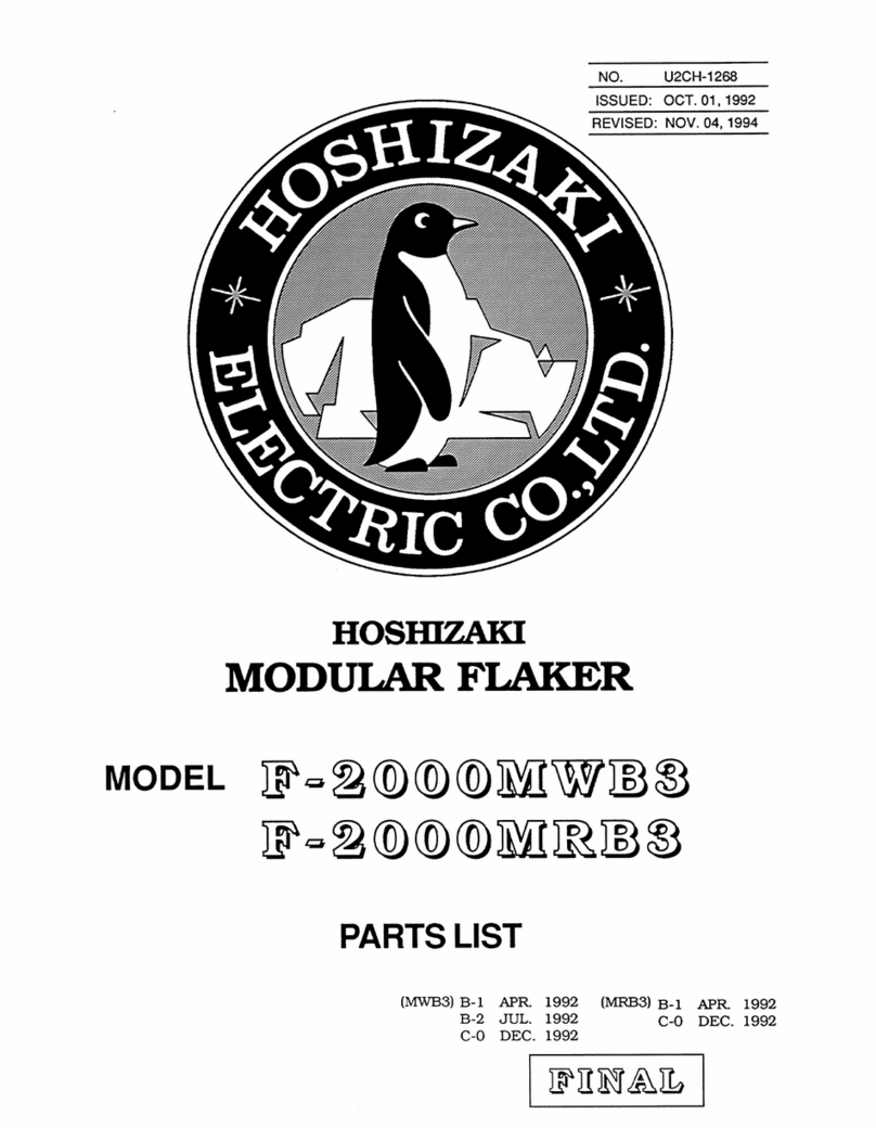 Hoshizaki F-2000MRB3 parts list