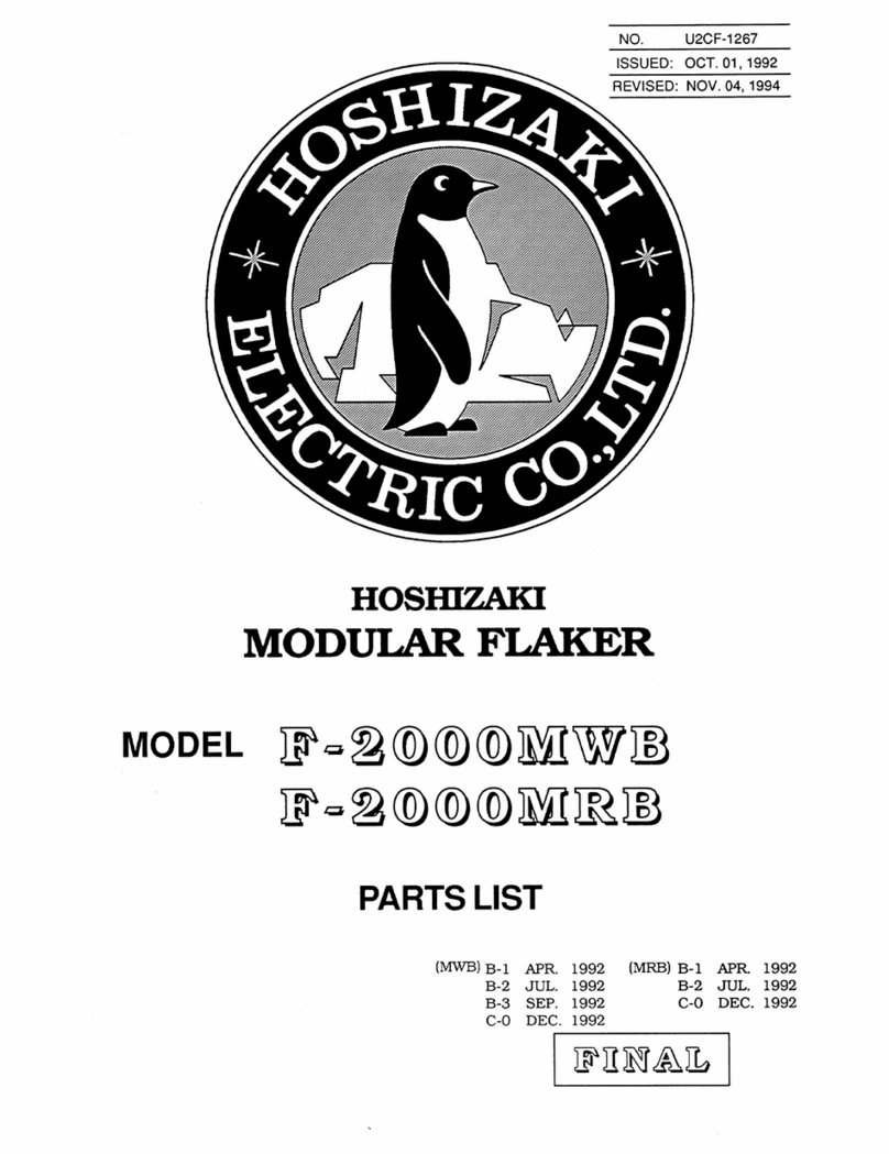 Hoshizaki F-2000MRB User manual