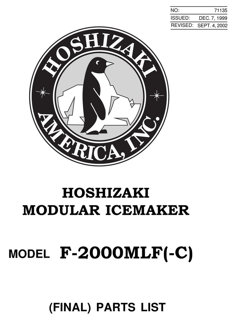 Hoshizaki F-2000MLF parts list