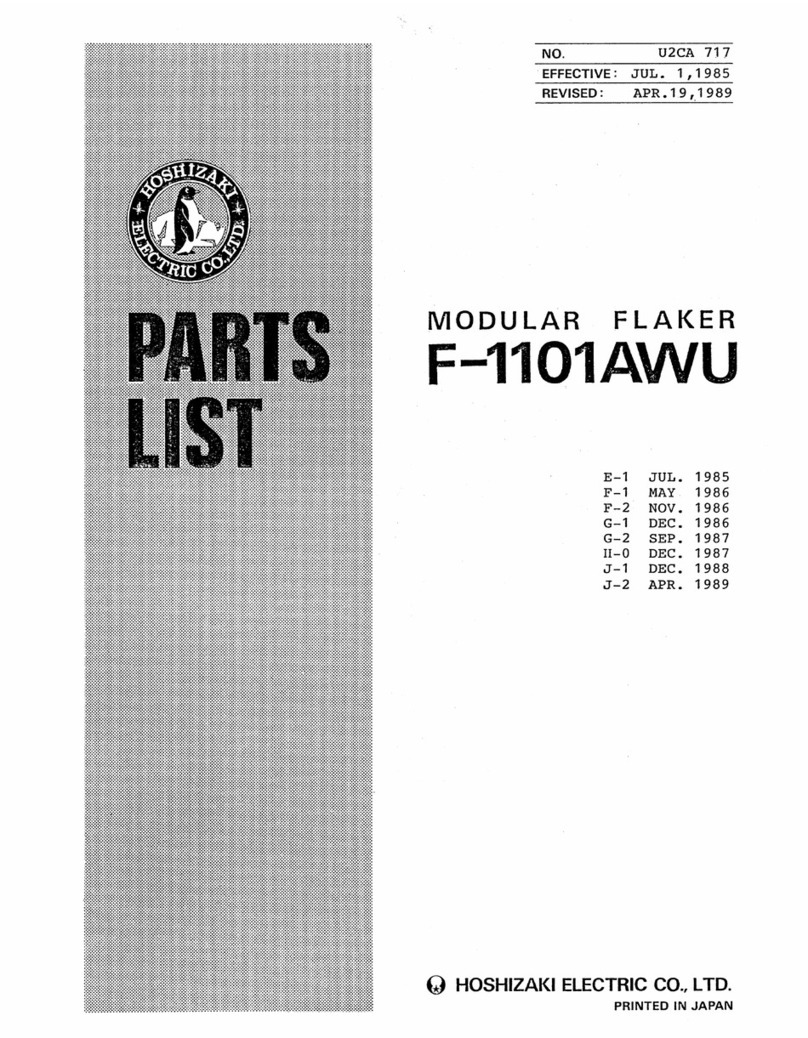 Hoshizaki F-1101AWU parts list