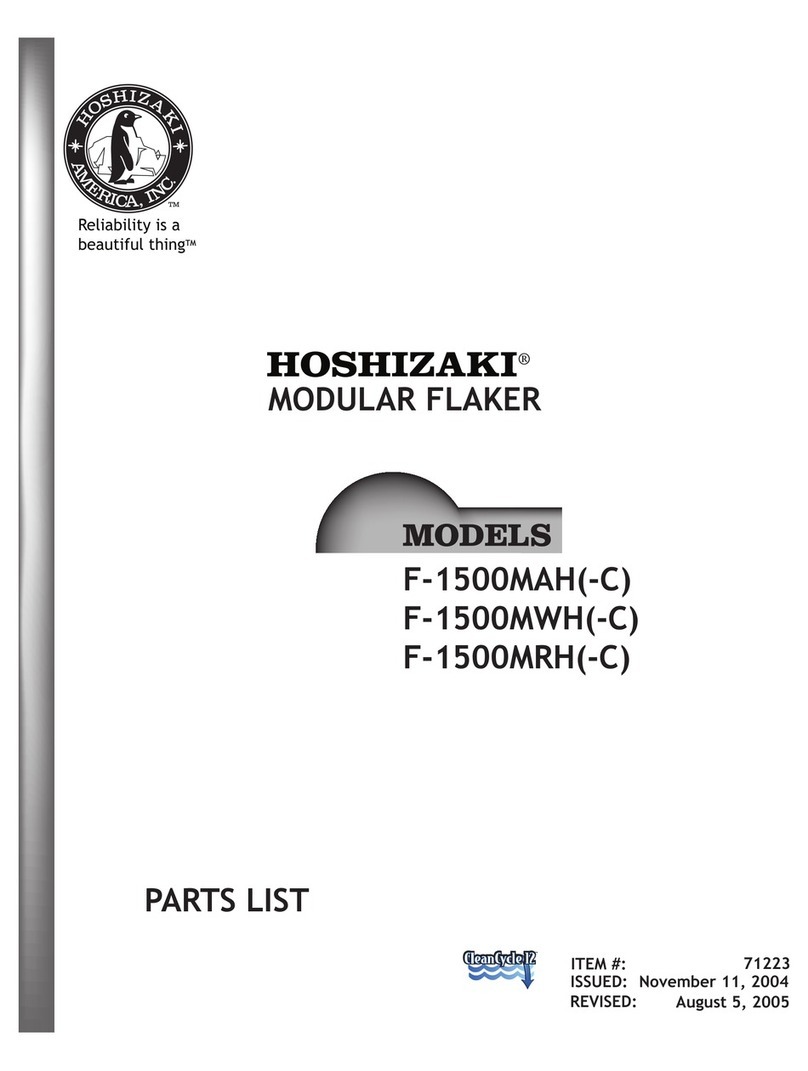 Hoshizaki F-1500MAH parts list