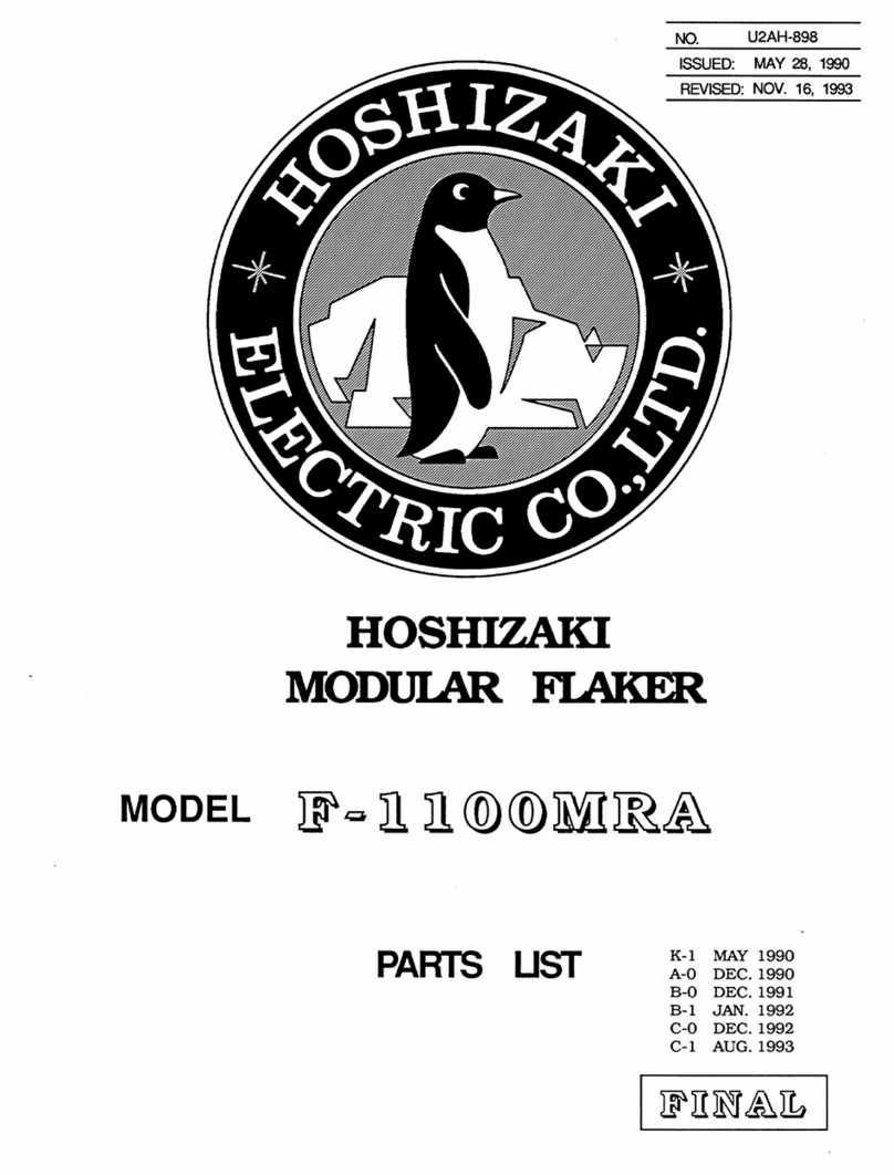 Hoshizaki F-1100MRA parts list