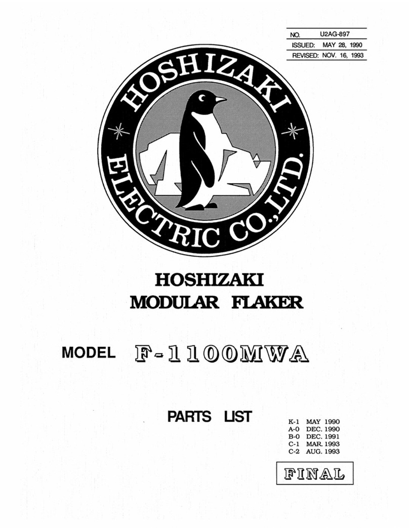 Hoshizaki F-1100MWA parts list Hoshizaki F-1100MWA parts list