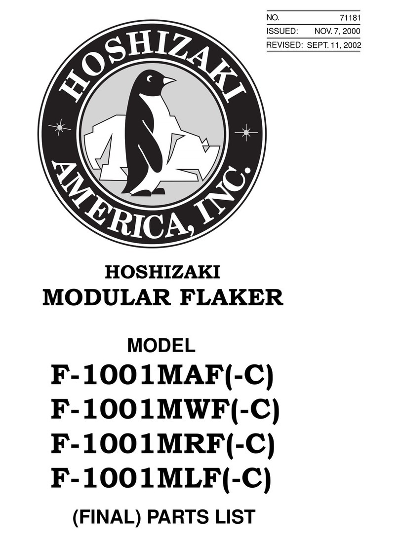 Hoshizaki F-1001MAF User manual Hoshizaki F-1001MAF User manual