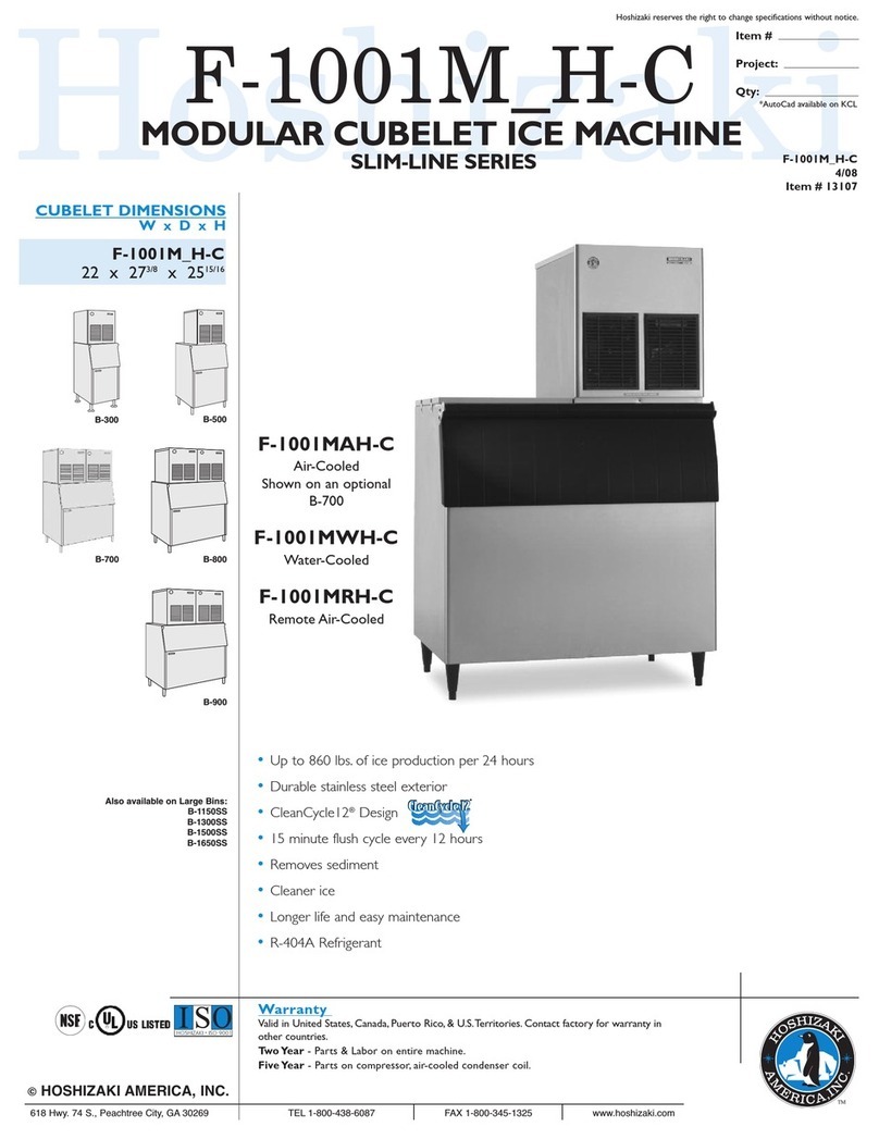 Hoshizaki F-1001MAH(-C) Specifications