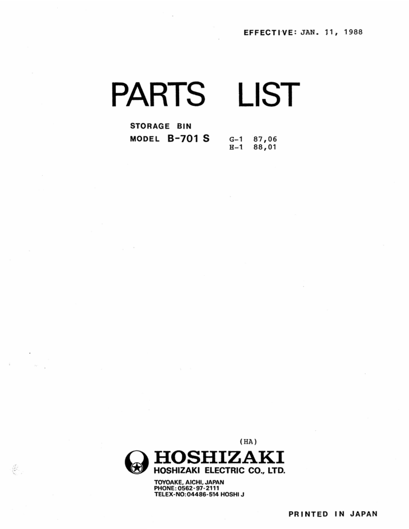 Hoshizaki B-701S parts list