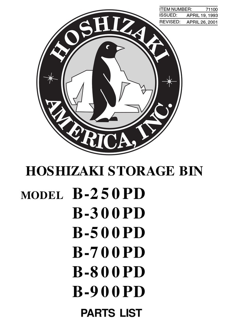 Hoshizaki B-250PD parts list