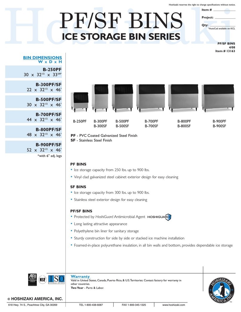 Hoshizaki B-250PF Specifications