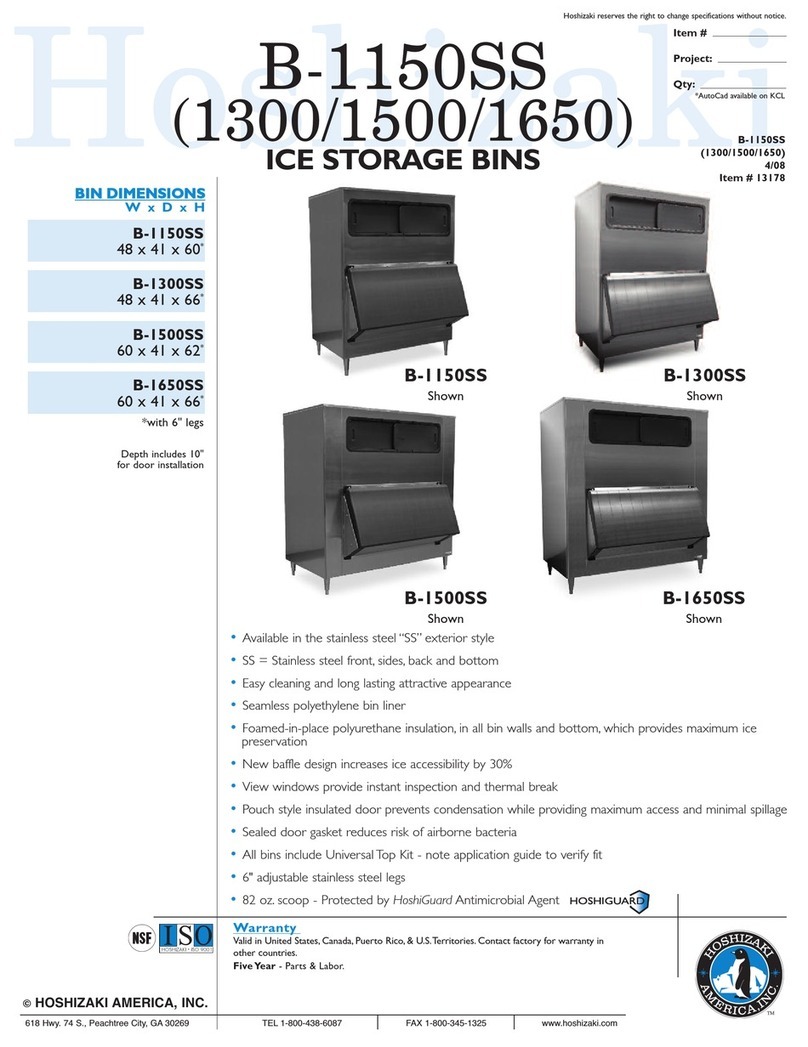 Hoshizaki B-1150SS Specifications