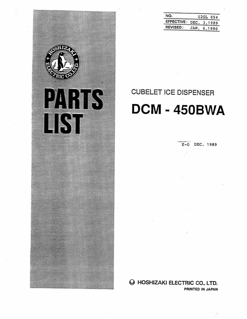 Hoshizaki DCM-450BWA parts list
