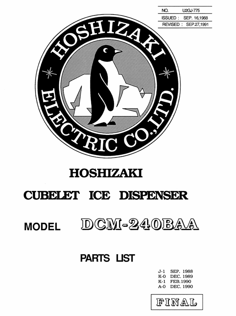 Hoshizaki DCM-240BAA parts list