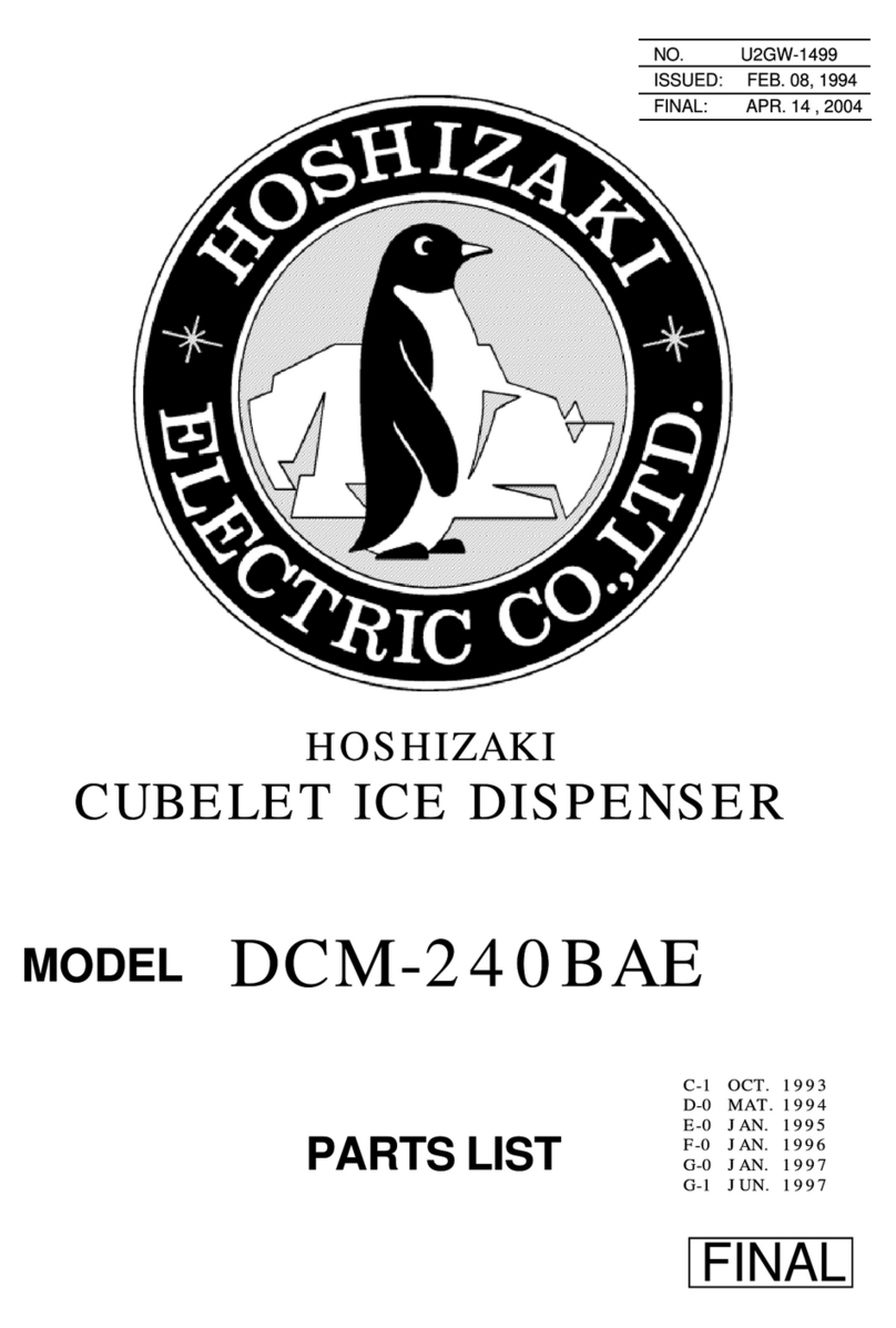 Hoshizaki DCM-240BAE parts list