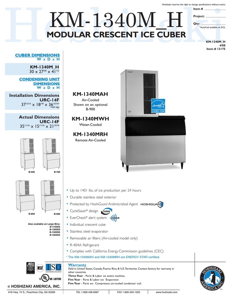Hoshizaki KM-1340MAH User manual