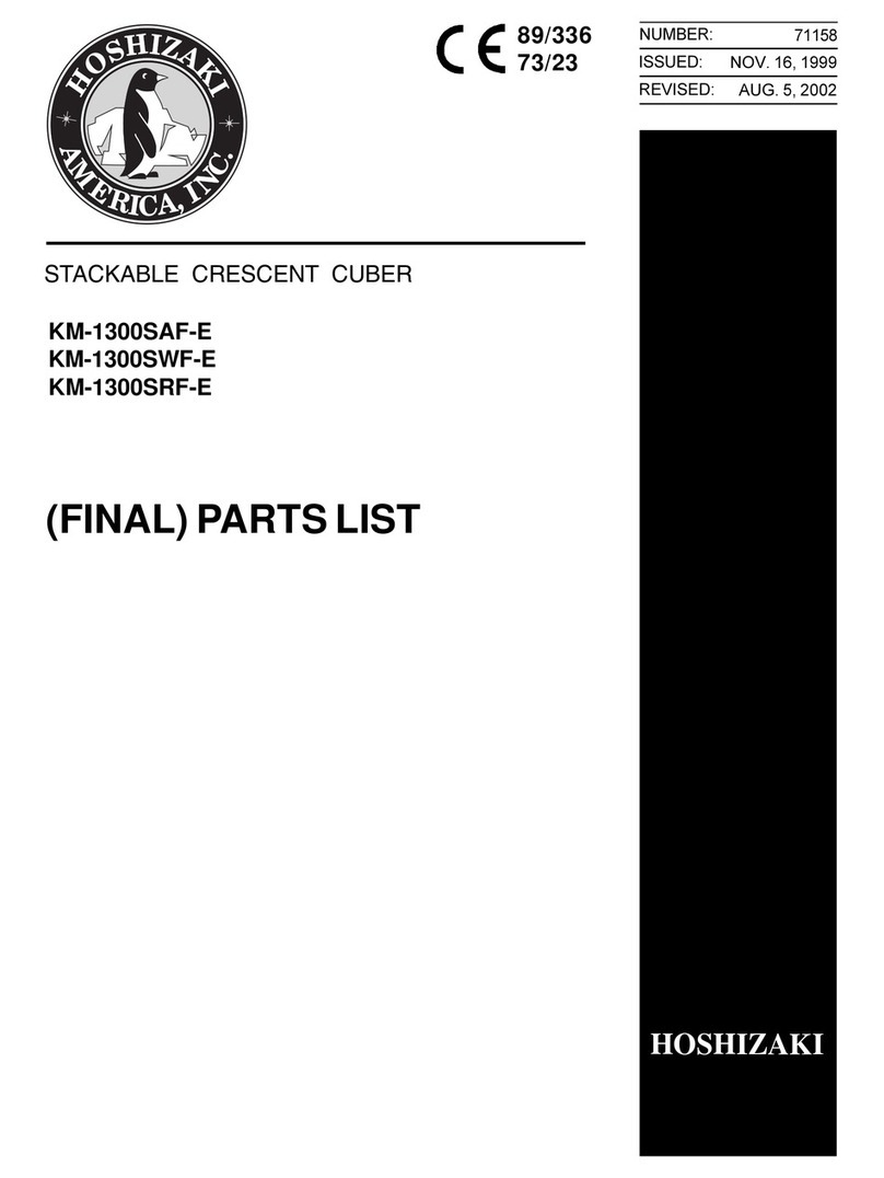 Hoshizaki KM-1300SAF-E parts list