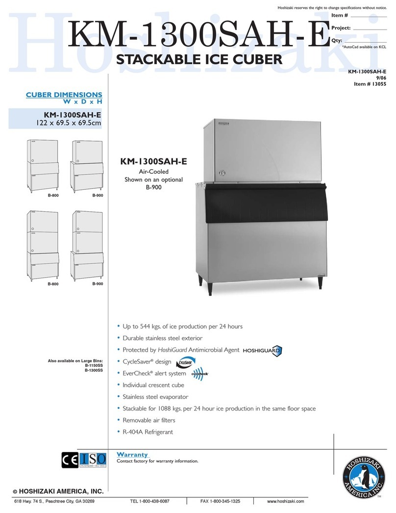 Hoshizaki KM-1300SAH-E User manual